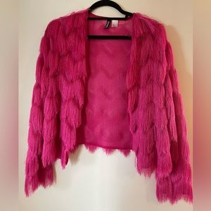H&M Pink Tinsel Jacket